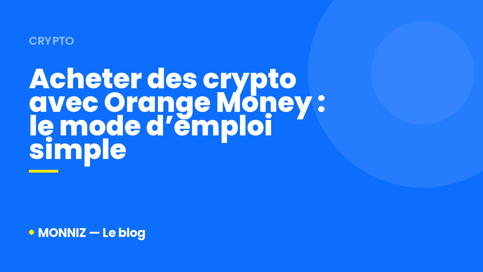 Acheter des crypto avec orange money
