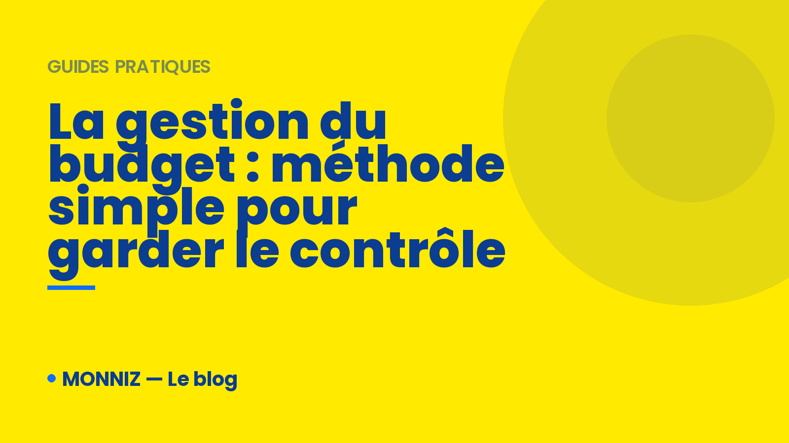 La gestion du budget