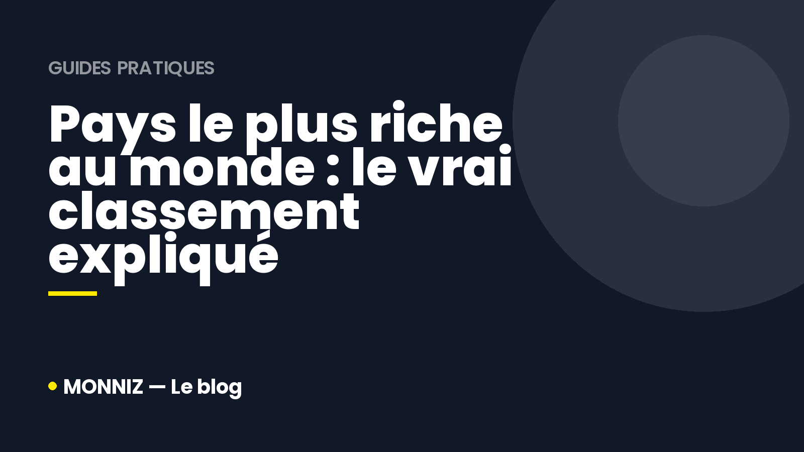 Pays le plus riche au monde