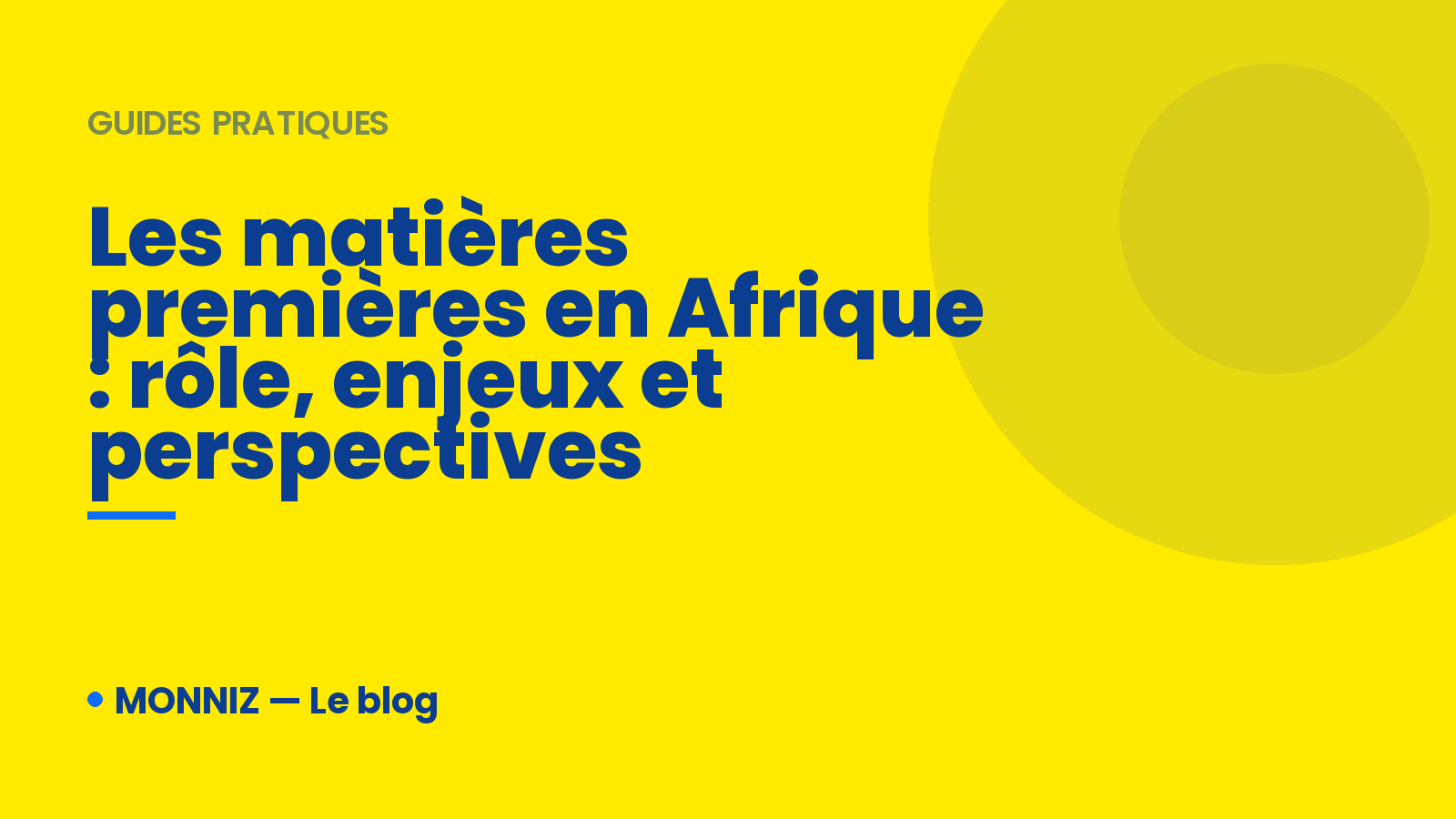 Les matières premières en afrique